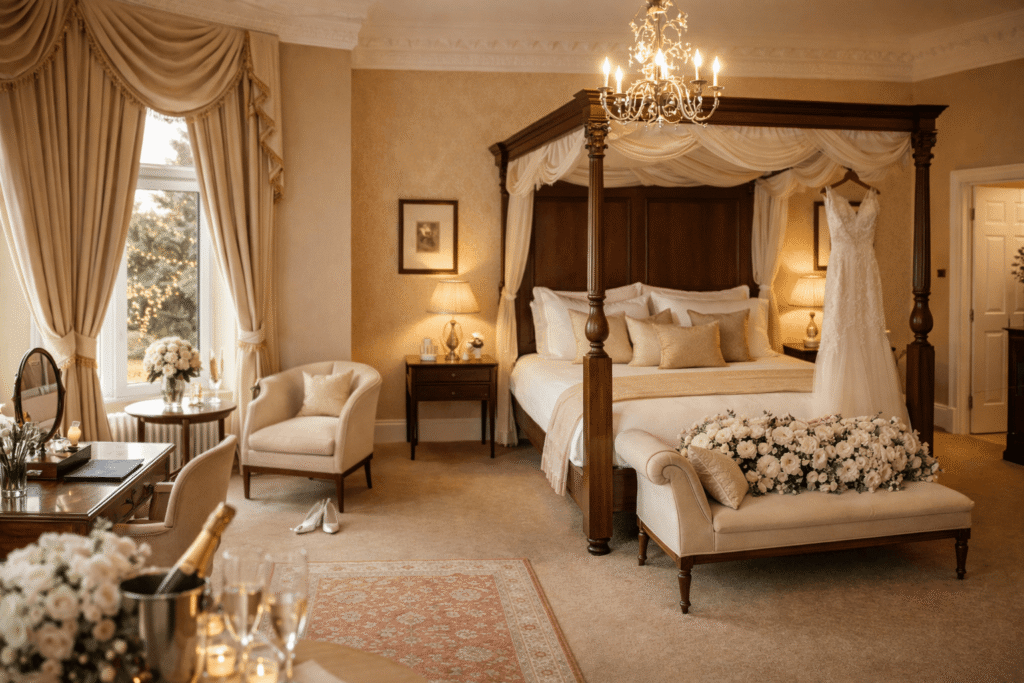 Gourmet wedding catering with vegetarian and vegan options at Tre-Ysgawen Hall.