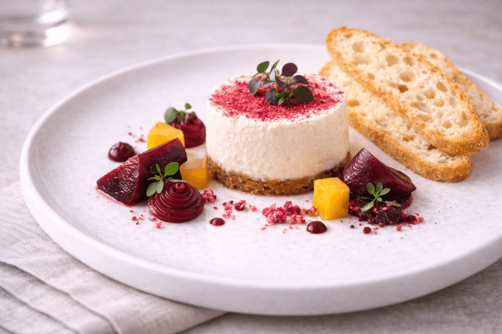 Delicious meal served on a plate with fresh ingredients