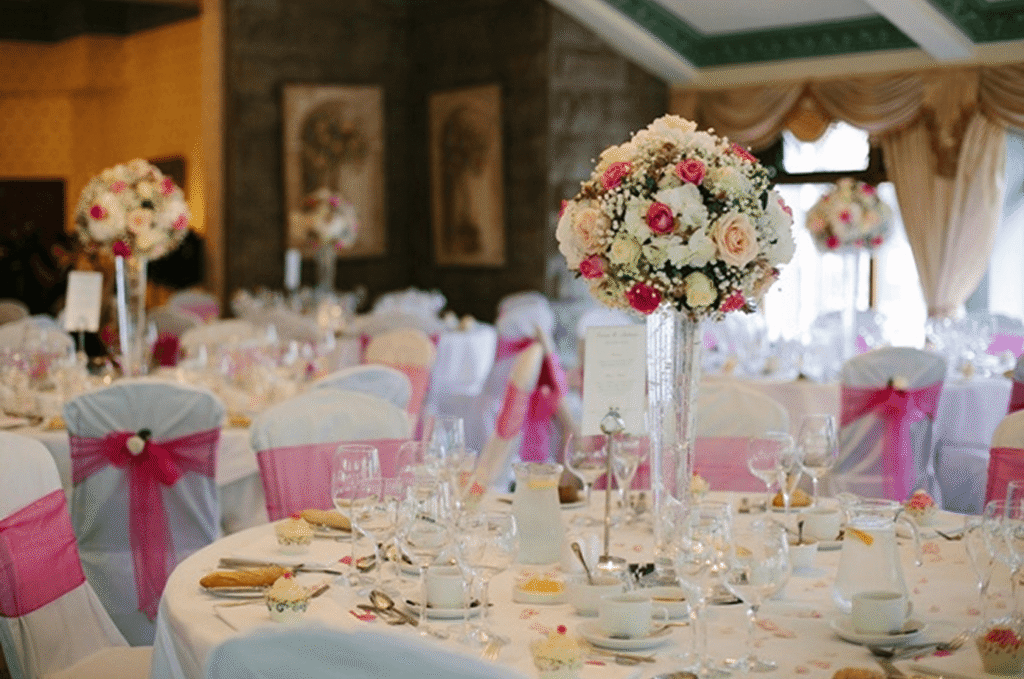 Gourmet wedding catering with vegetarian and vegan options at Tre-Ysgawen Hall.