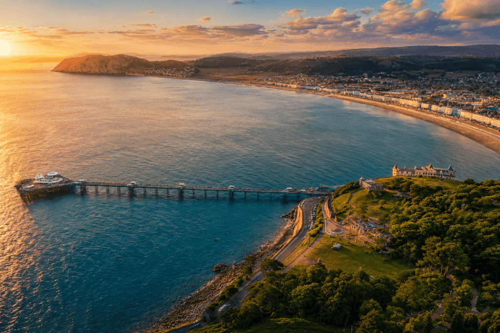 Llandudno Pier and seafront on the North Wales coast