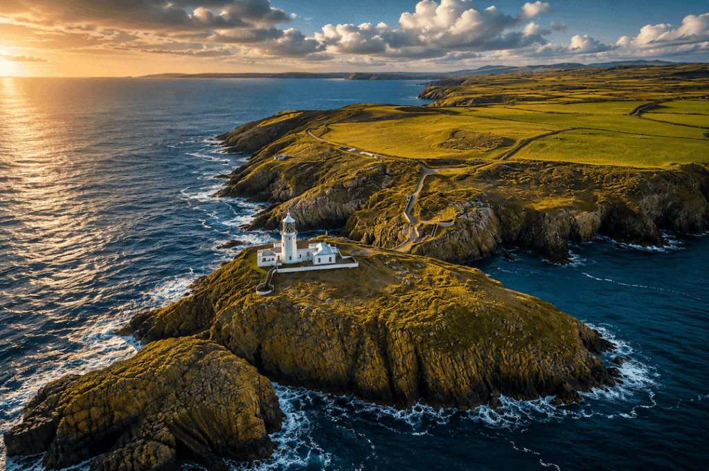 Sandy beach and cliffs on the Pembrokeshire Coast in Wales