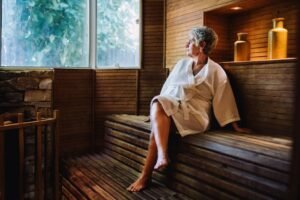 Thermal spa sauna experience during a relaxing spa break in Anglesey