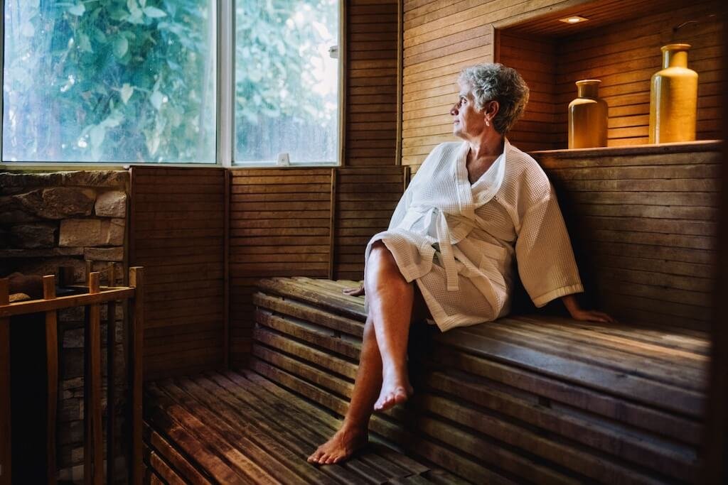 Thermal spa sauna experience during a relaxing spa break in Anglesey