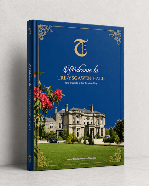 Tre-Ysgawen Hall accommodation brochure for hotel rooms and country house stays in Anglese