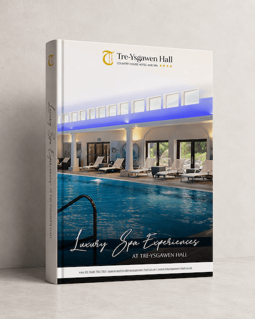 Tre-Ysgawen Hall spa brochure for treatments and wellness experiences in Anglesey